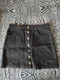 Czarna jeansowa spódnica, Stradivarius, 38