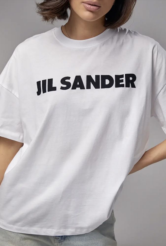 Жіноча футболка JIL SANDER Білий | Щільна, оверсайз