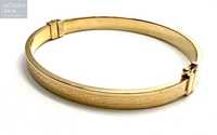 Złota sztywna bransoletka z greckim wzorem złoto pr. 585 waga 9,17 g