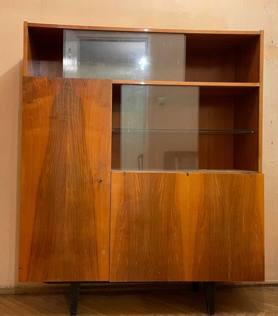 Meblościanka biurko witryna biblioteczka szafka lata 60-te