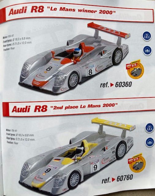 Slot cars, Pista SCX Scalextric carros de "Le Mans" 2000