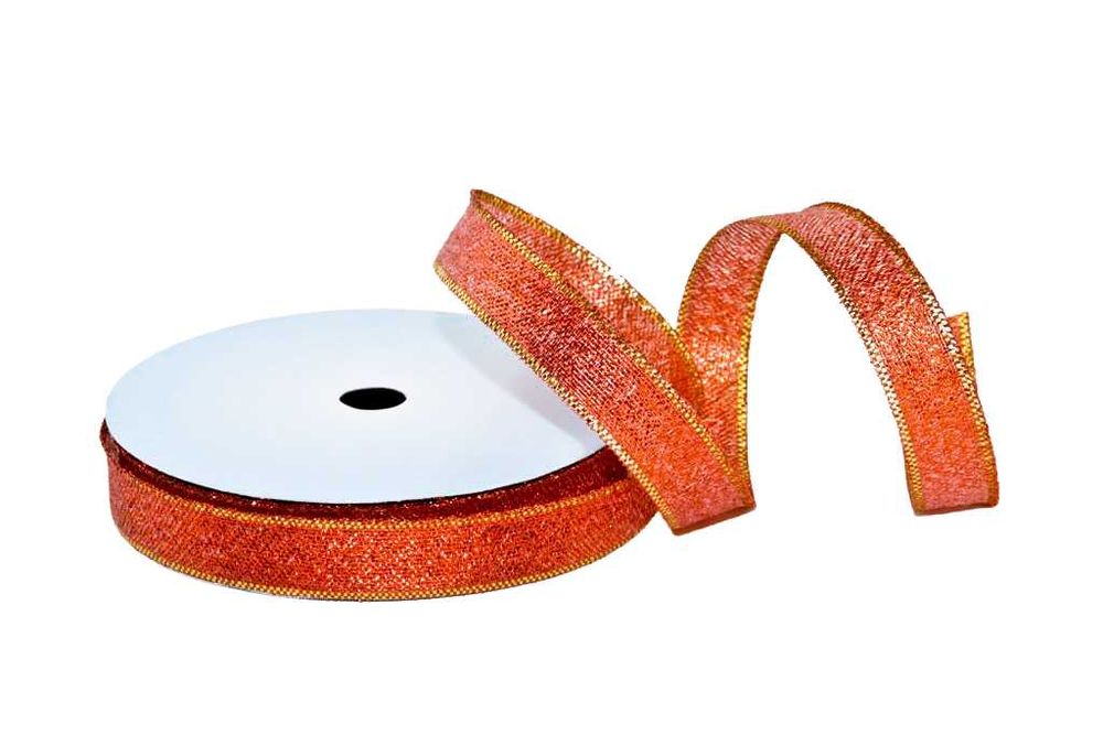 Zestaw wstążek tkanych metalicznych brokatowych 2cm/10m - 11 sztuk