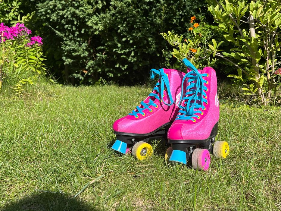 Różowe wrotki vintage rozm. 36-37