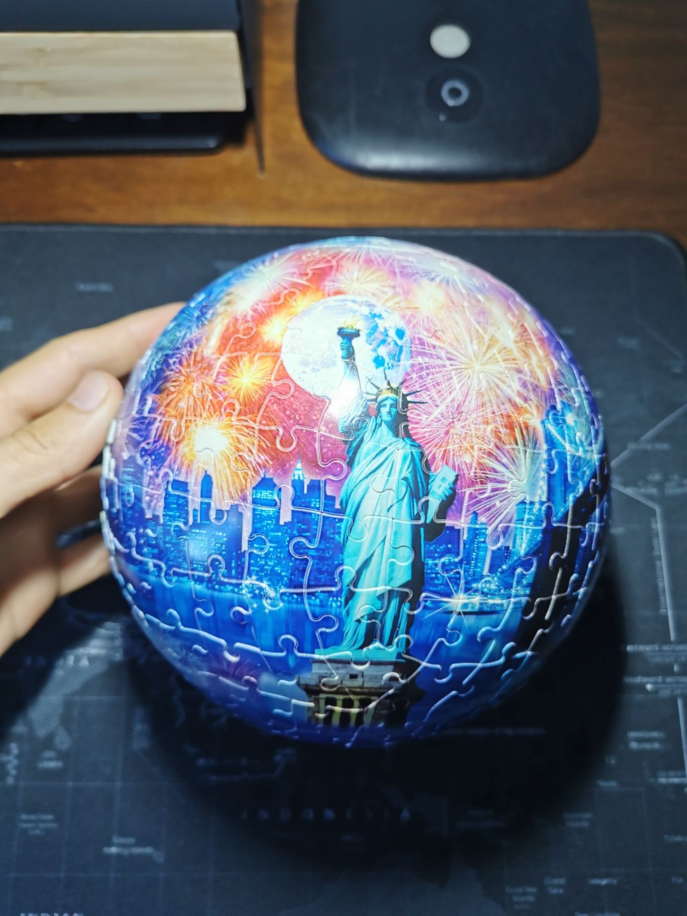 Puzzle 3D esférico de Nova Iorque