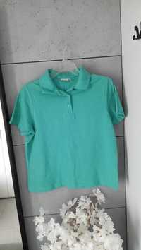 Koszulka t-shirt polo damska Hanes r.M  zielona