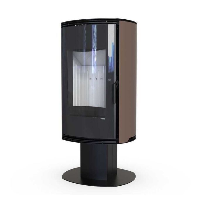 Piec piecyk kominek wolnostojący - DEFRO Home Orbis Top 9kW brązowy