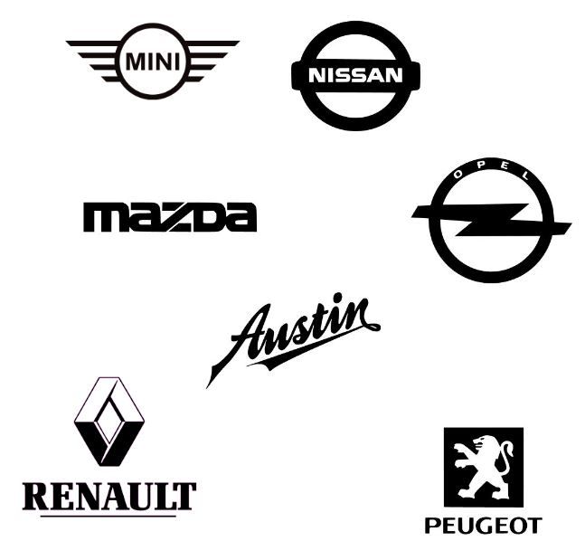 Autocolantes Mazda - Mini - Nissan - Opel - Peugeot - Renault
