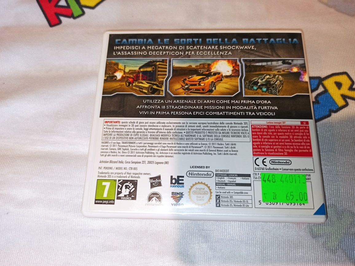 Transformers 3 3DS Nintendo gra ANG sklep Ursus
