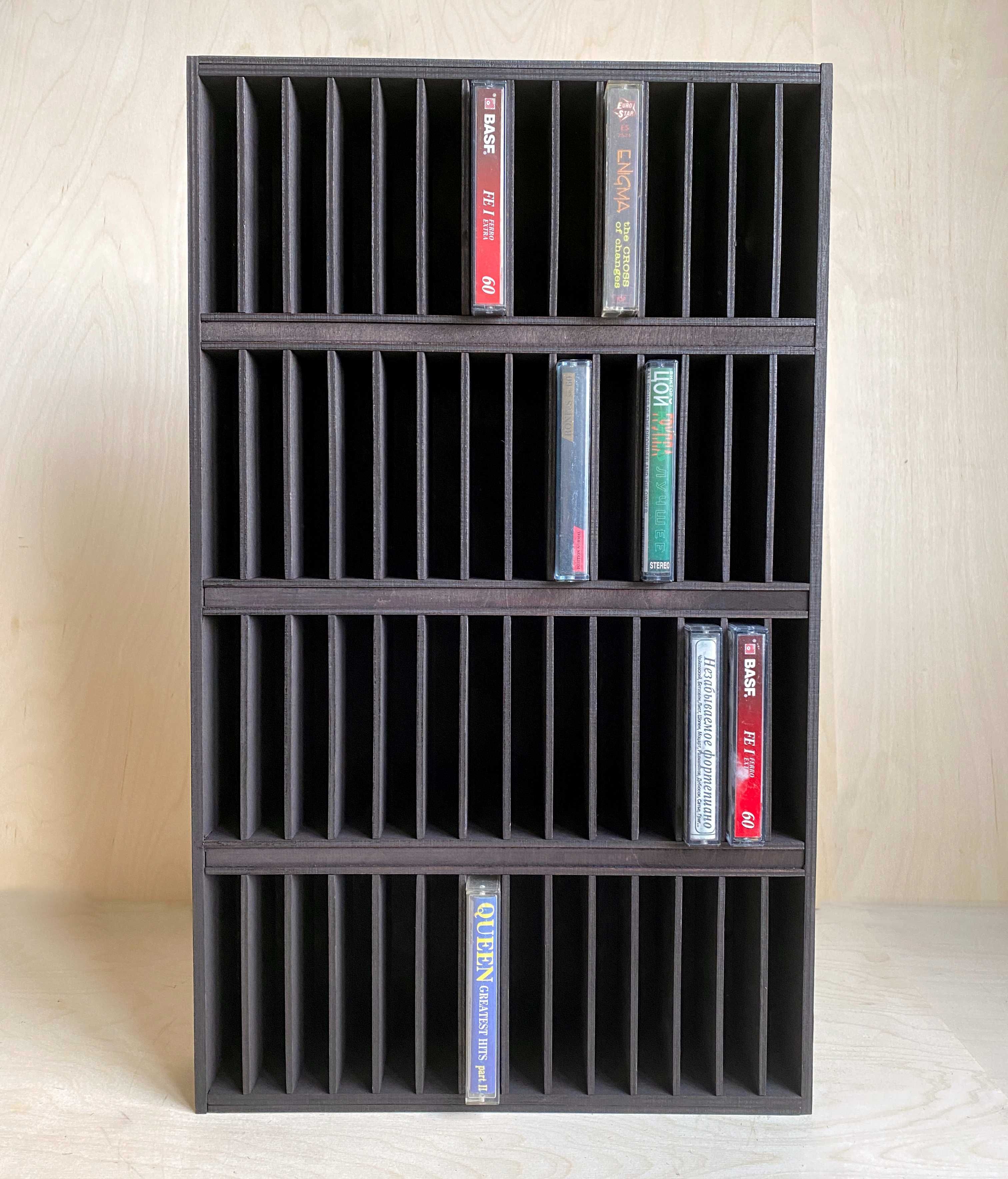 Полка для кассет подставка деревянная НОВАЯ | Разные модели