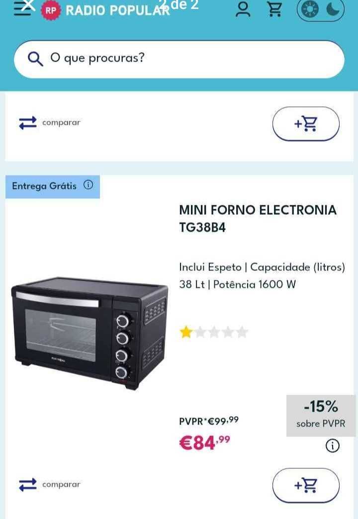 Forno novo promoção