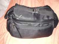 Женская сумка спортивная через плечо dolly чёрная большая девушке