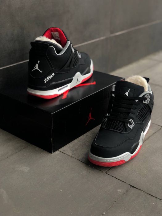 Кожаные зимние кроссовки Jordan Retro / красовки Жордан / Джордан