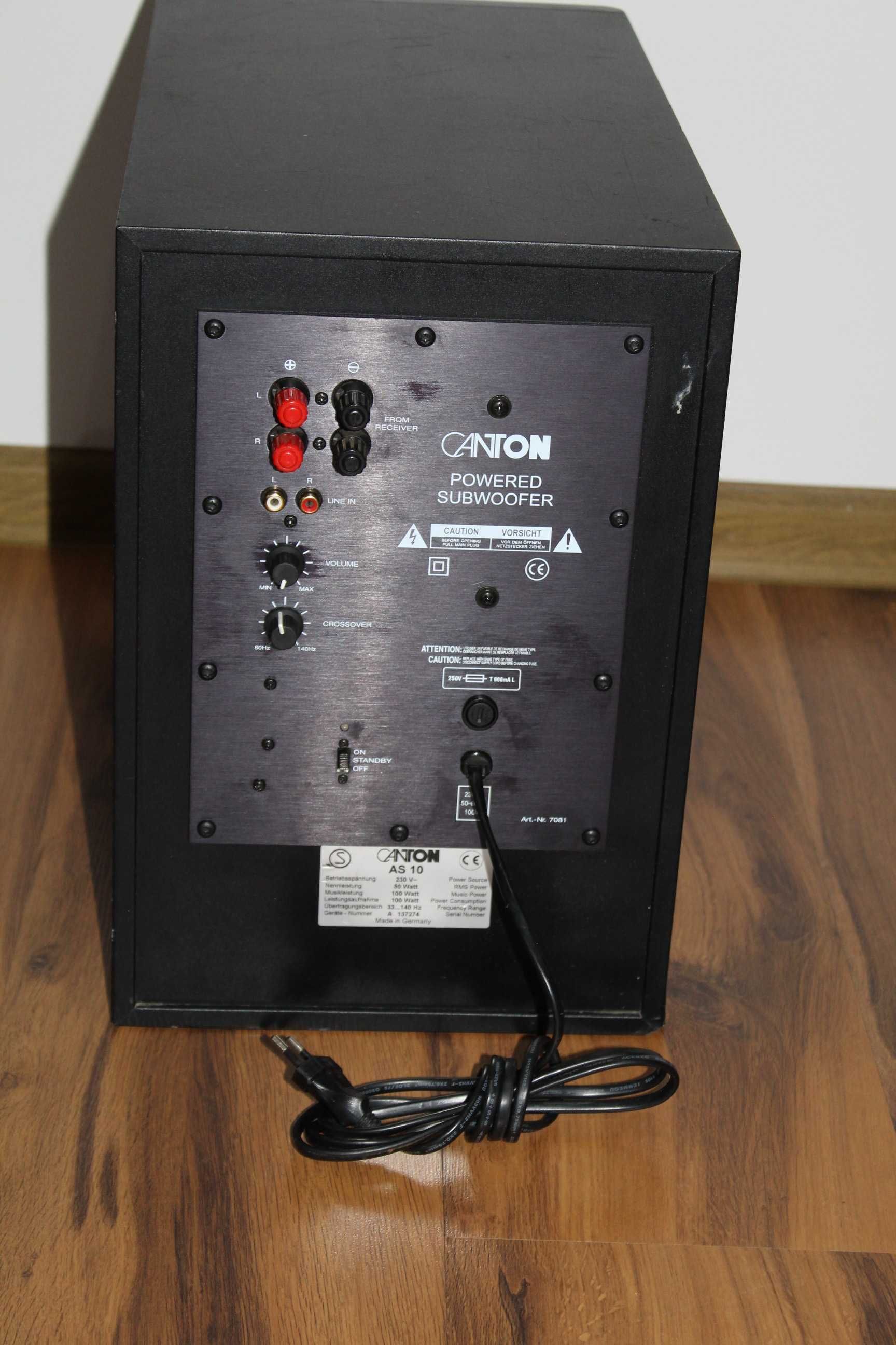 CANTON AS 10 Subwoofer aktywny bass Wysyłka