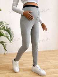 Nowe szare legginsy ciążowe shein