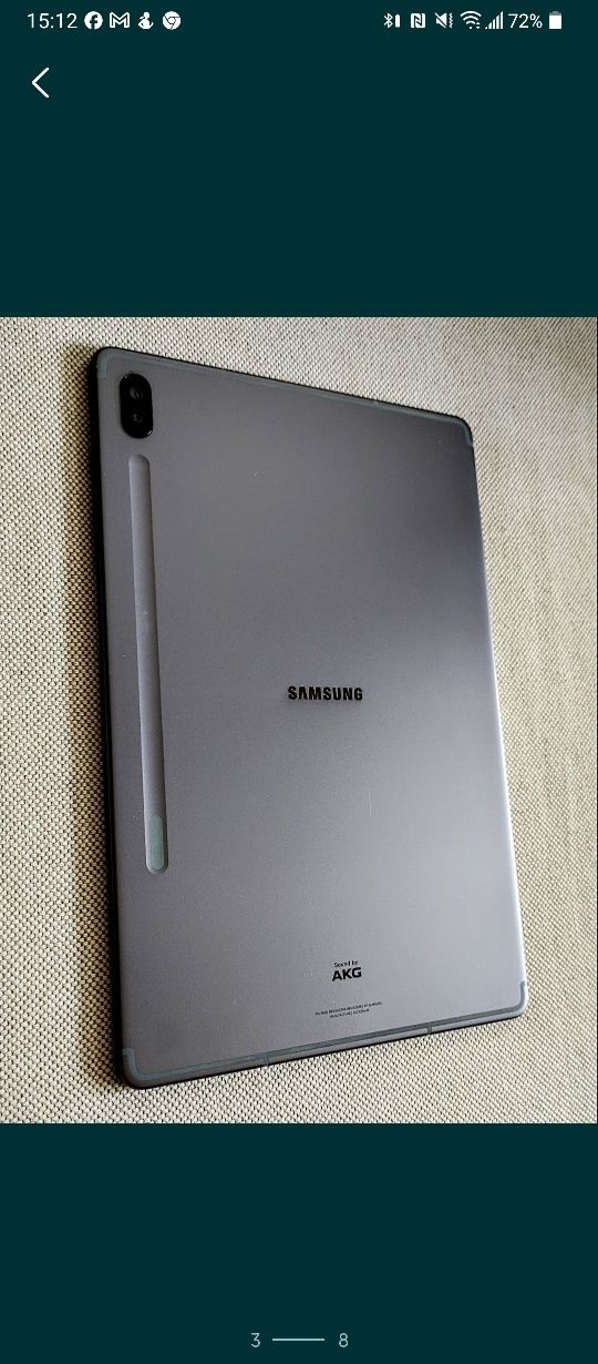 Superamoled 10.4" Samsung Tab S6 Gray 6/128 Android 11