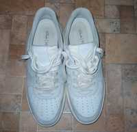 Белые кожаные базовые кроссовки
