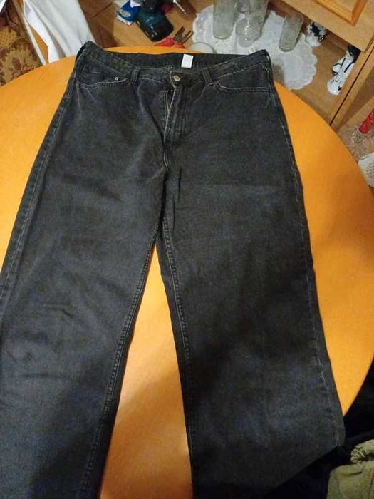 Spodnie jeansowe szerokie damskie