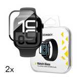 Szkło hartowane Wozinsky Full Glue z czarną ramką do Apple Watch Serie