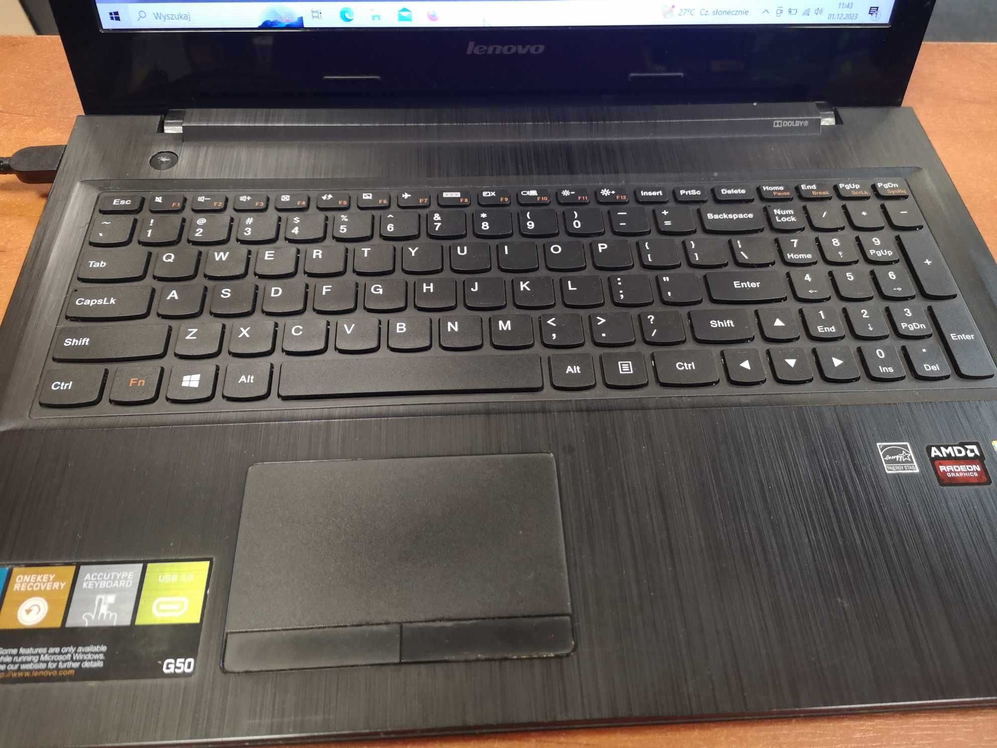 LAPTOP Lenovo 15,6" G-50 WIN 10  i3 6 gb 120 ssd