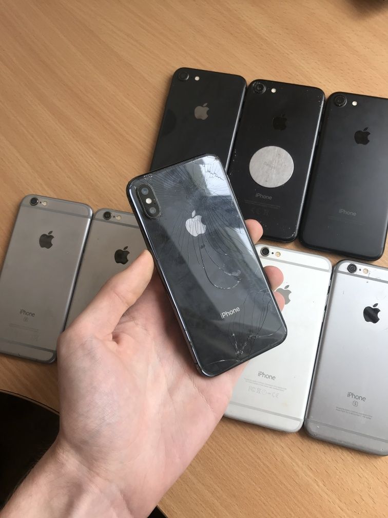 Лот телефонів Apple iphone X, 8, 7, 6S,6
