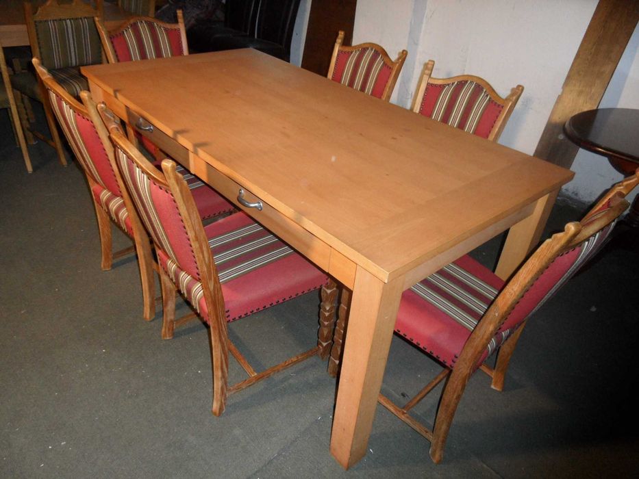 Stół 4 Szuflady  6 Krzeseł z Niemiec