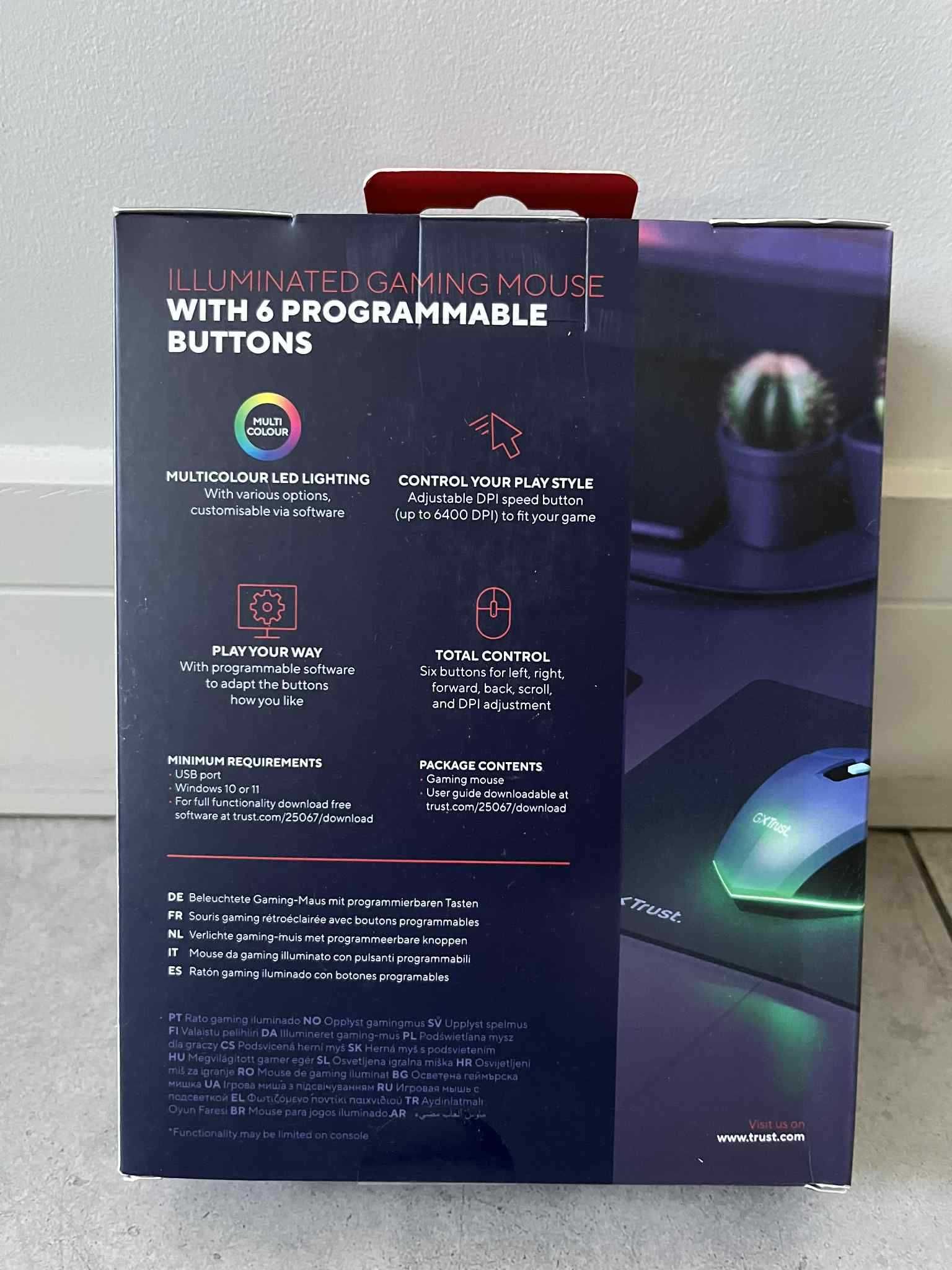 GXT 109 Felox Illuminated Mysz Gamingowa Niebieska