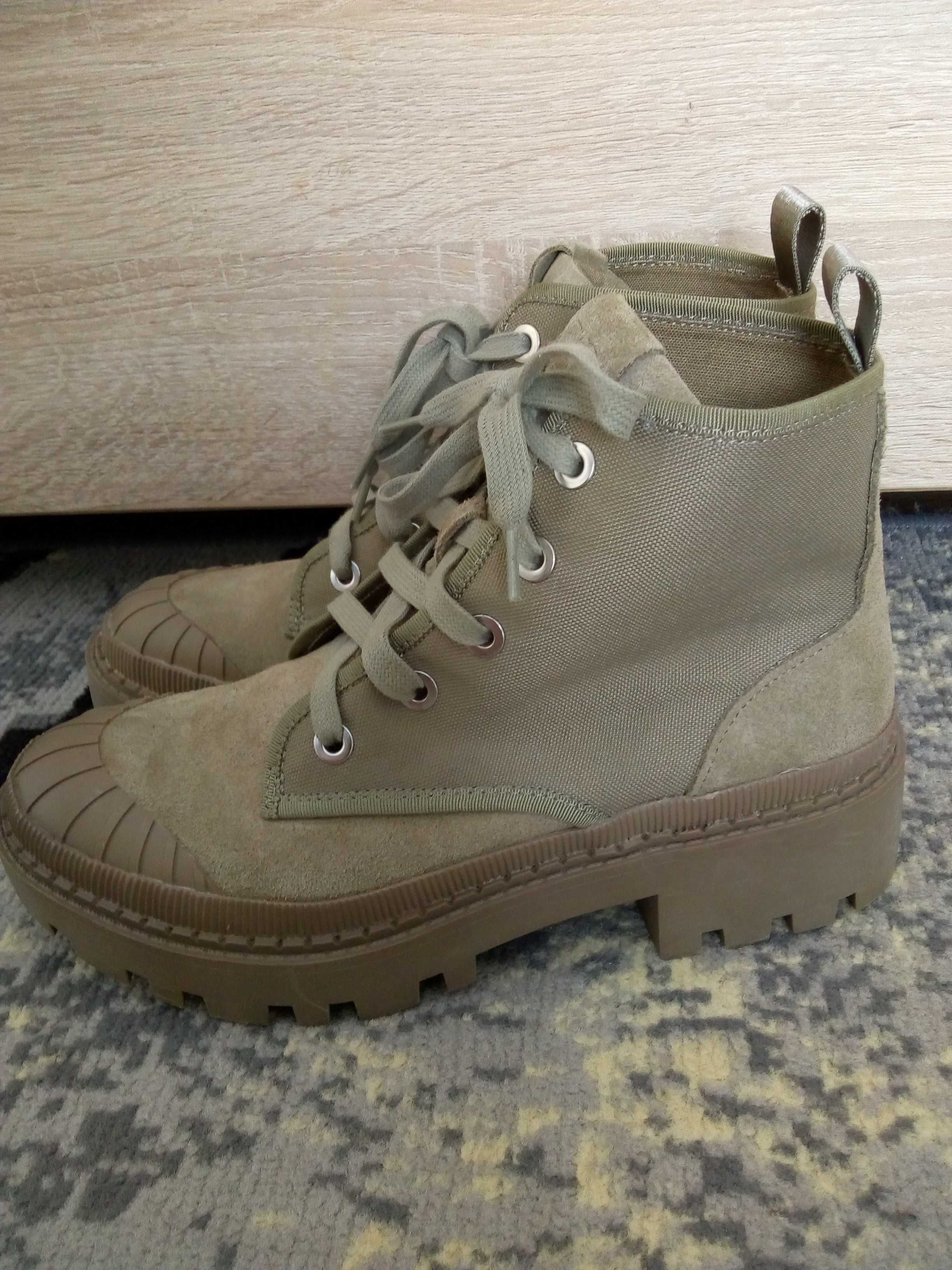 Buty ZARA na pół skórzane r.37 Stan jak nowe