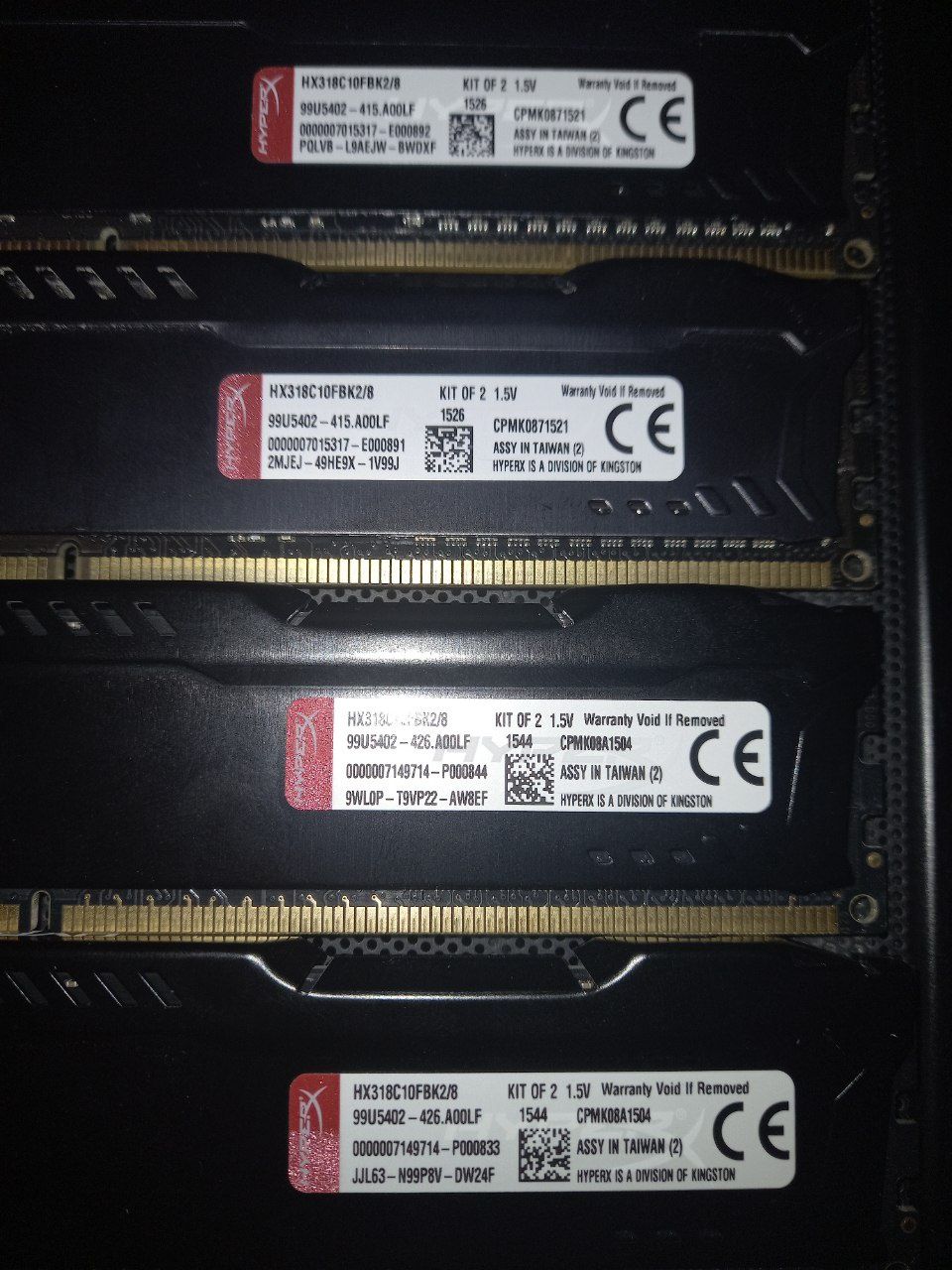 Kingston Fury DDR3 16gb(4/4) 1866mhz