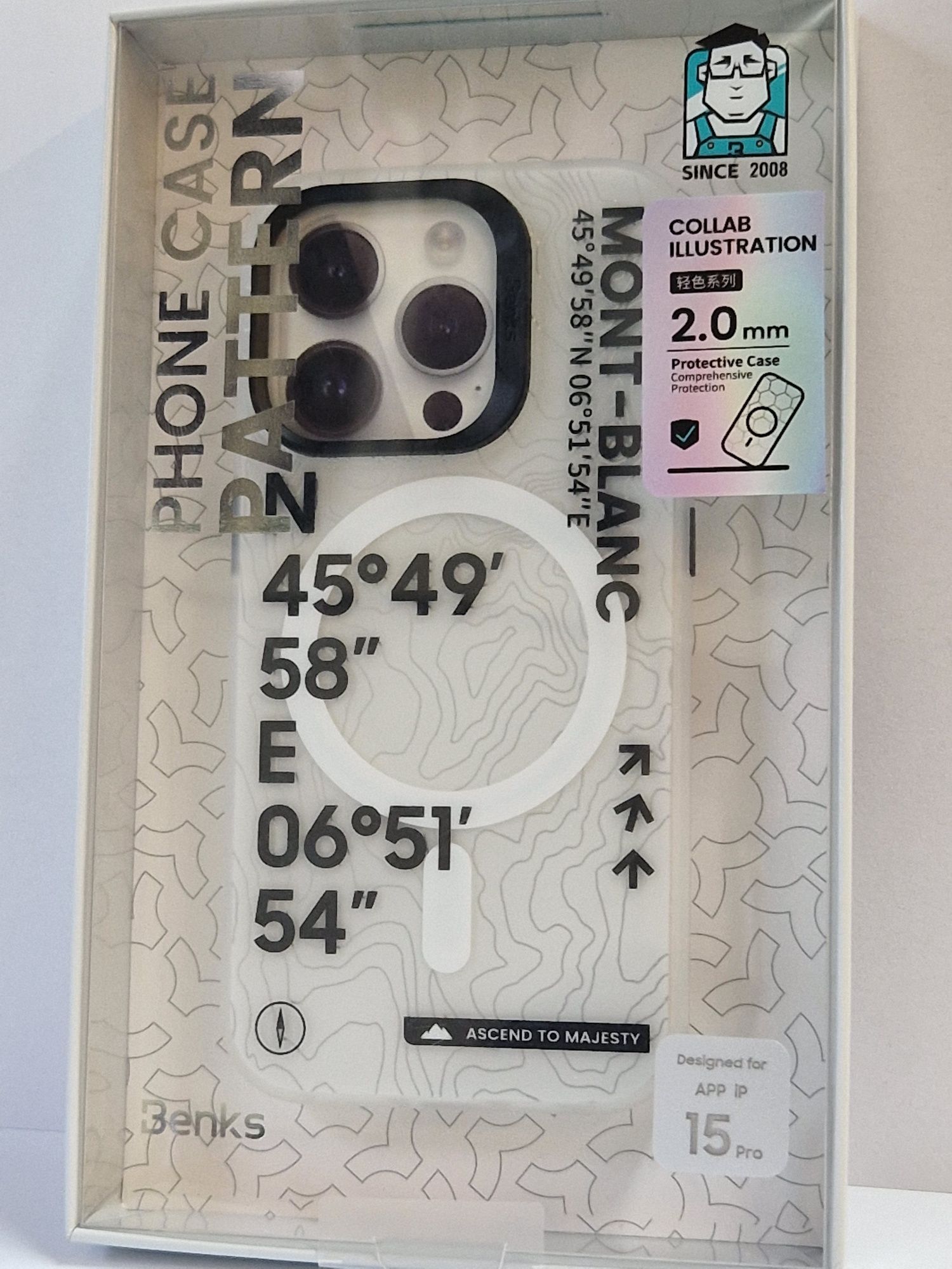 Benks Etui Magnetic Summit Mont Blanc do Iphone 15 Pro