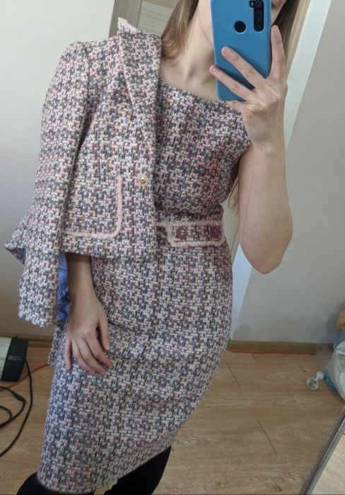 Твідовий костюм жіночий(сарафан +жакет)