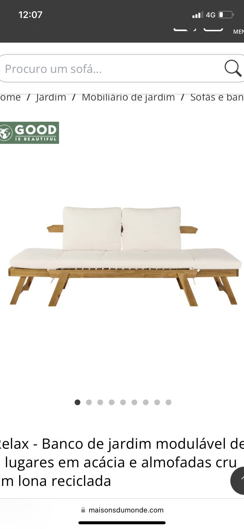 Sofa/espreguiçadeira de jardim
