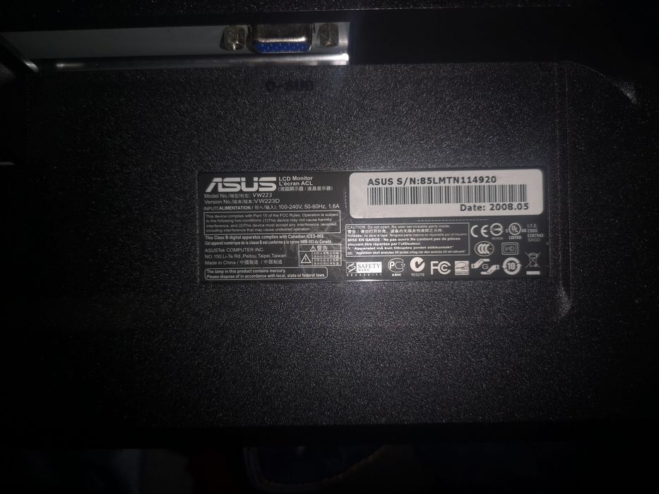 Monitor LCD ASUS VW223 - 22"