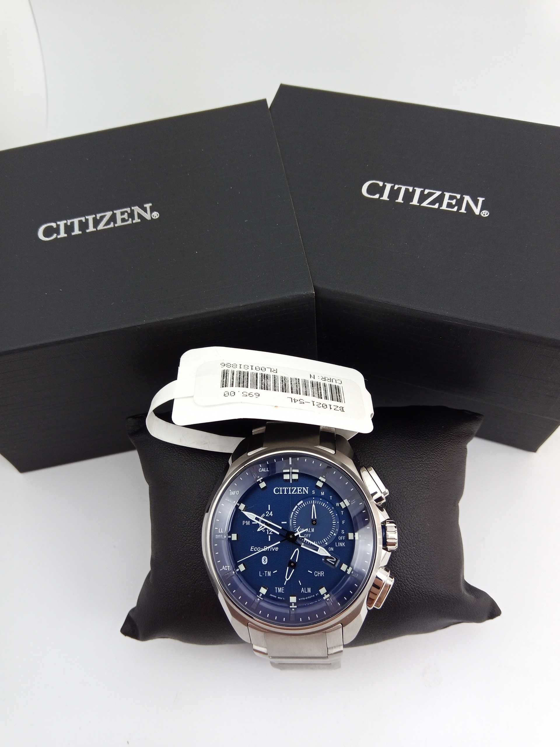 Японские умные часы Citizen Eco-Drive BZ1021-54L, сапфир с огранкой