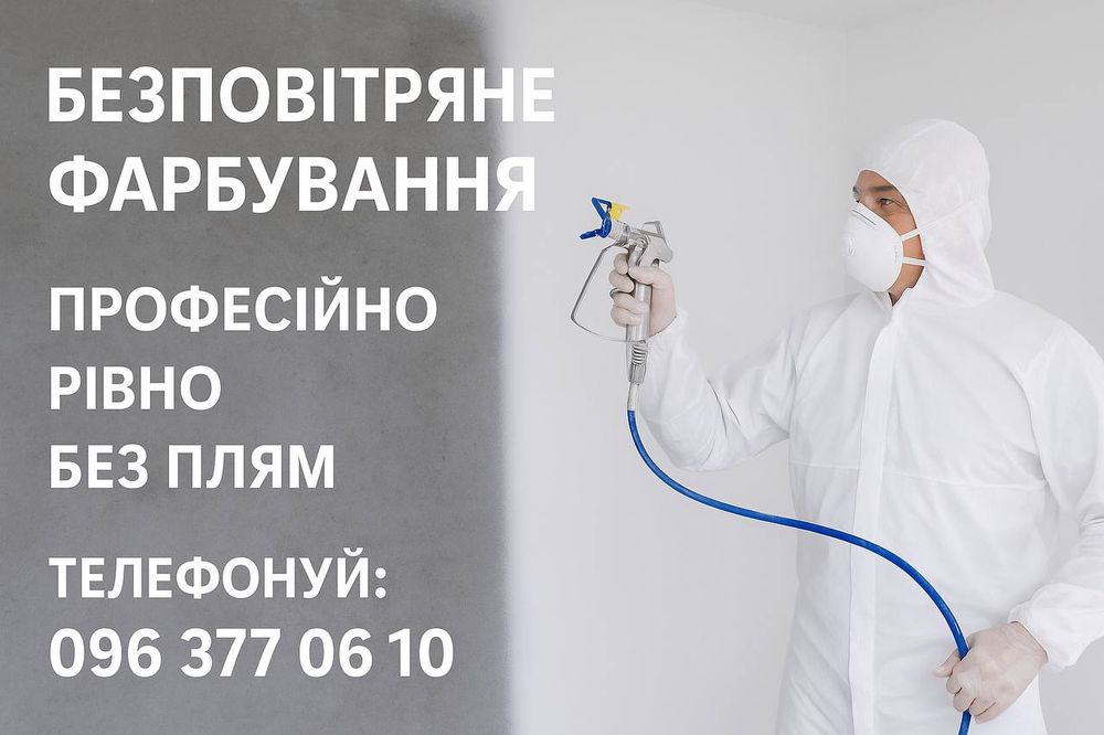Безповітряне фарбування, безвоздушная покраска від майстрів
