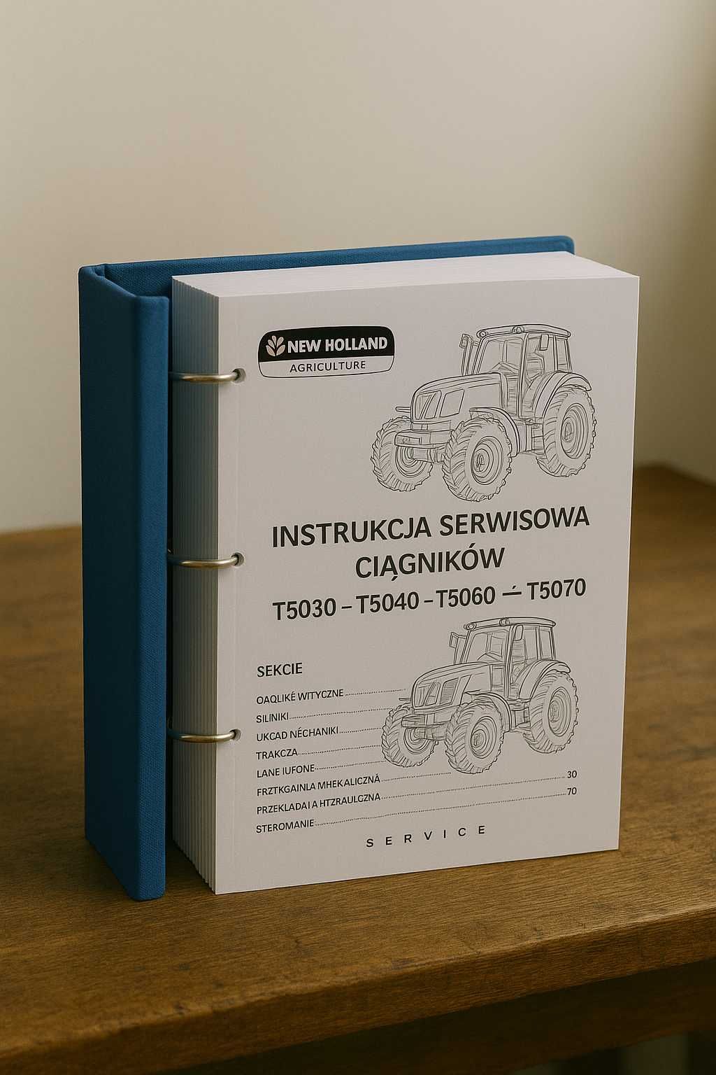 New Holland T5030, T5040,T5050,T5060,T5070 instrukcja napraw PO POLSKU