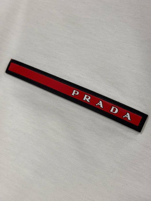 PRADA футболка мужская оверсайз черная белая оригинал оверсайз