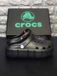 Женские шлепанцы Crocs Черные летние сабо кроксы Жіночі крокси