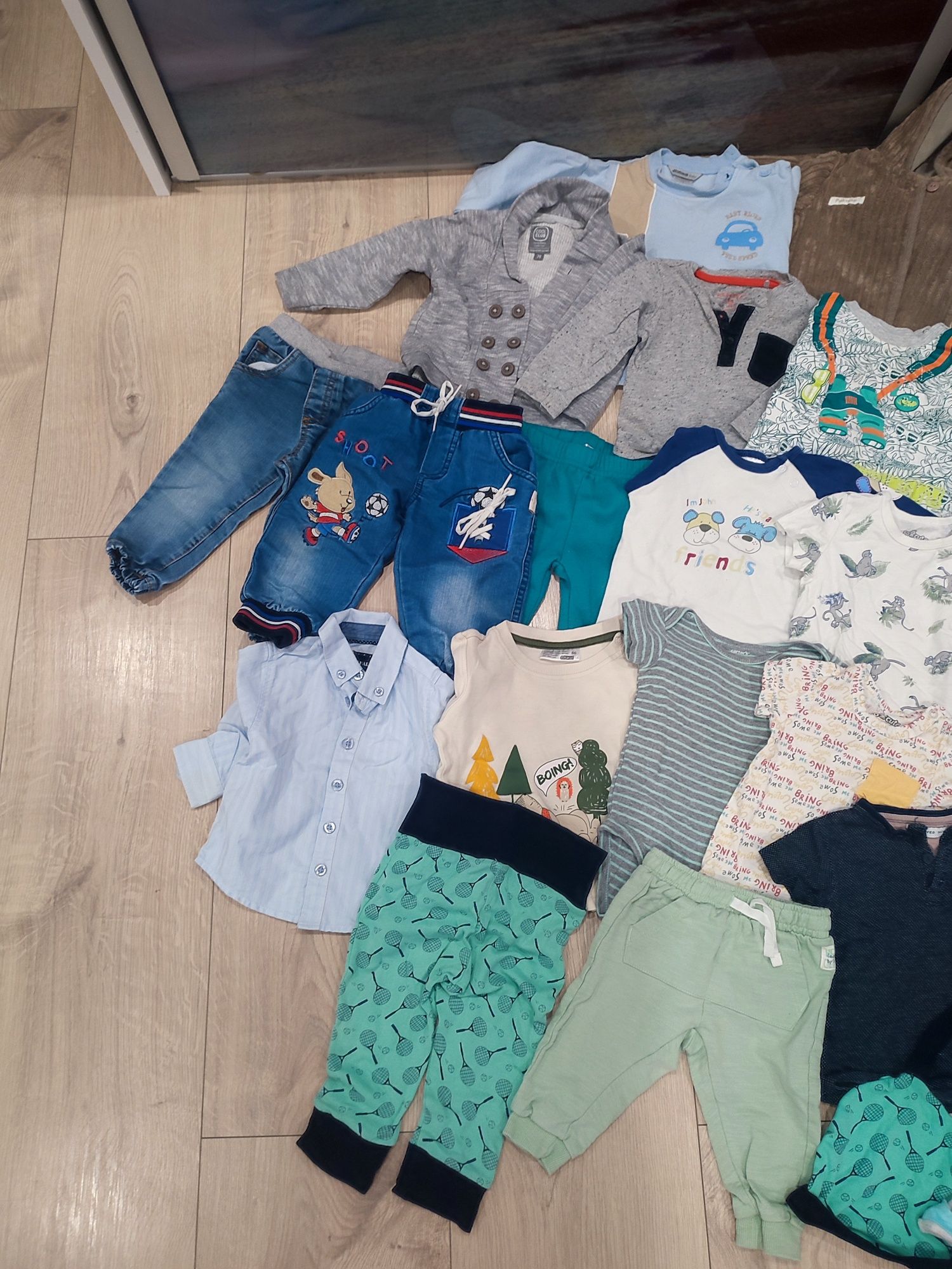Zestaw paczka ubrań dla chłopca 6-9m 74cm