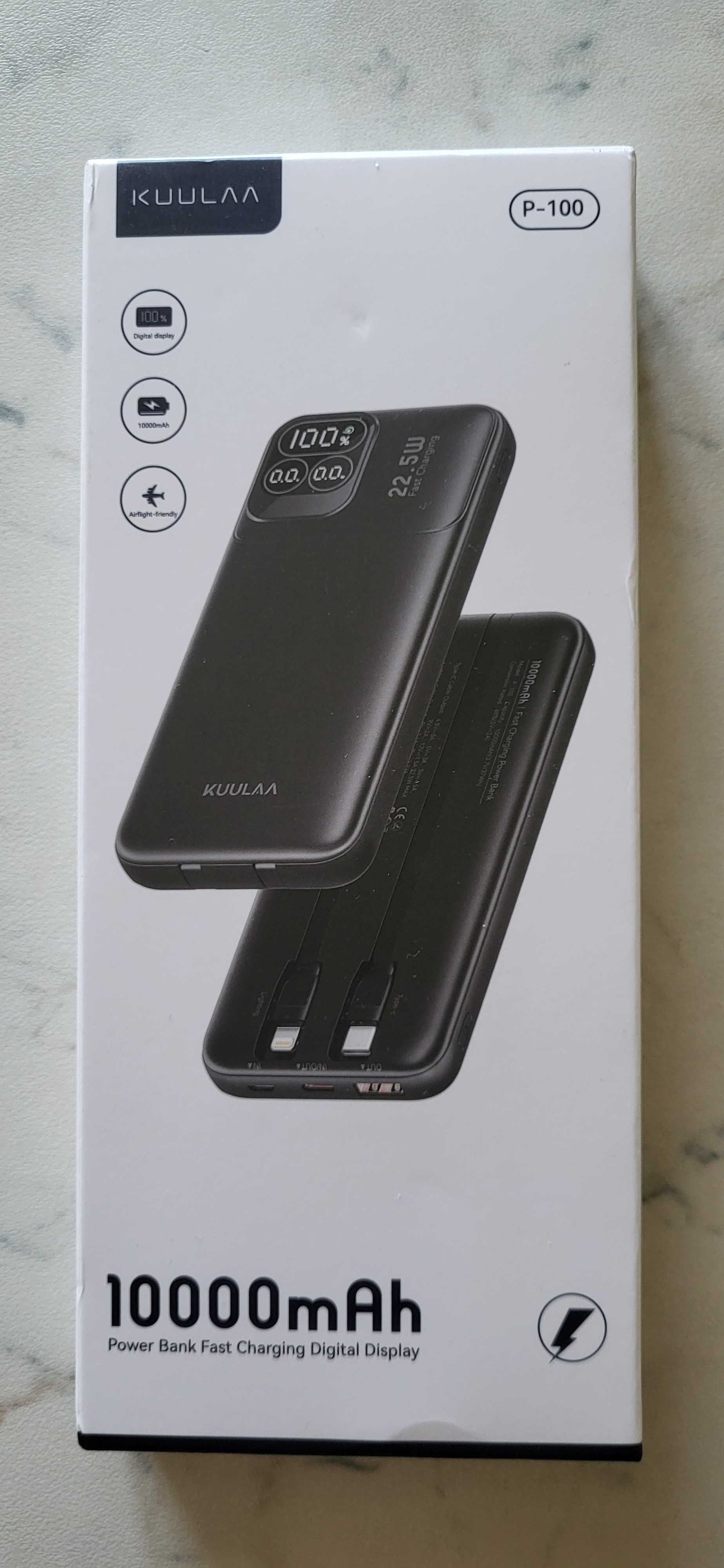 KUULAA Power Bank 10000 мАч PD 22,5 Вт Быстрая зарядка телефона