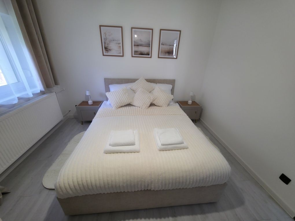 Apartament w centrum z banią, kominkiem i oranżerią