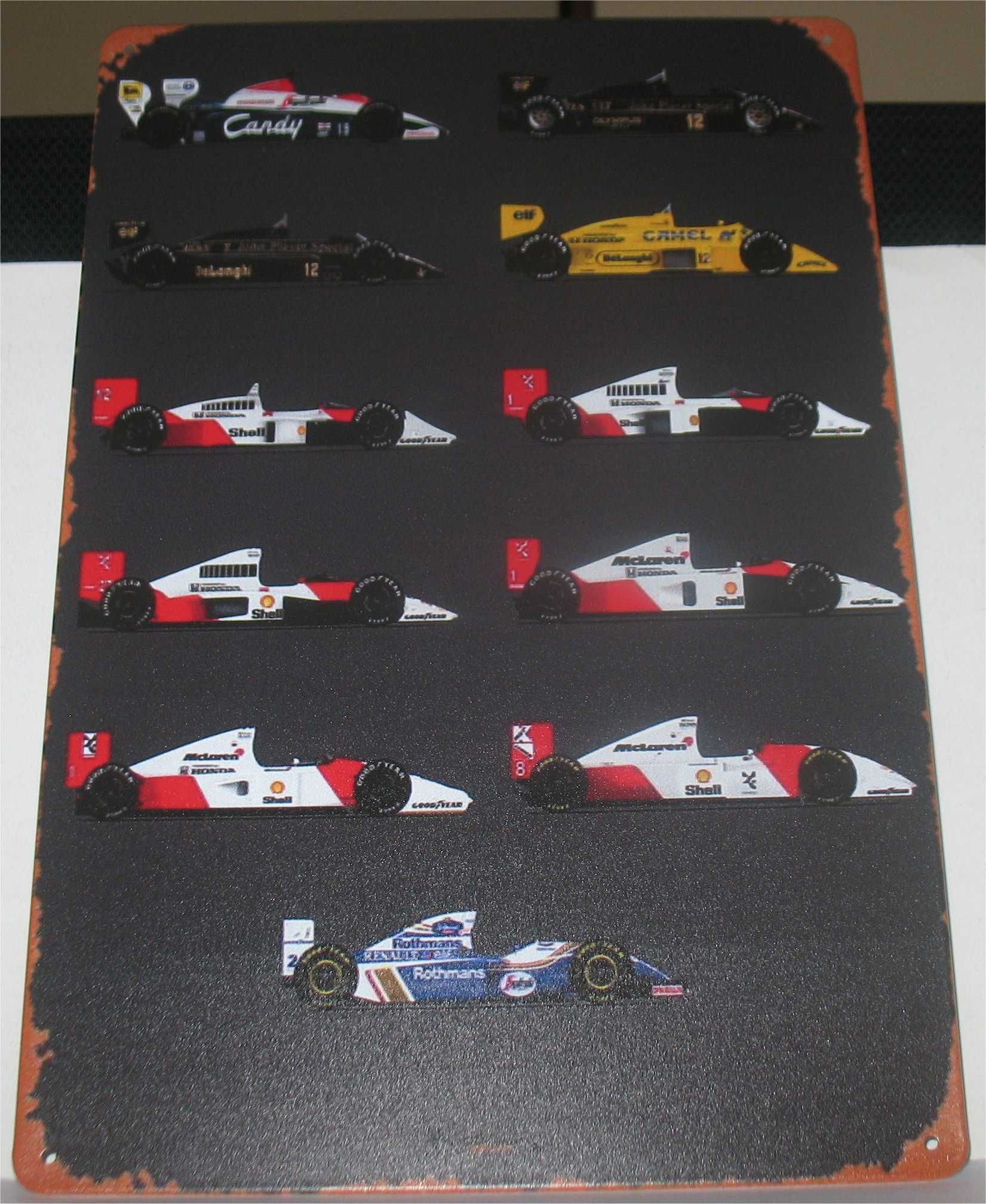 Placa Decorativa - Ayrton Senna - F1's Pilotados na Carreira