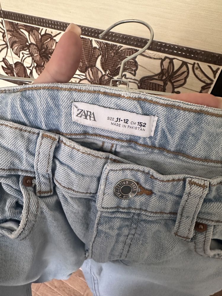 Джинси zara с разрезами 10-12 140