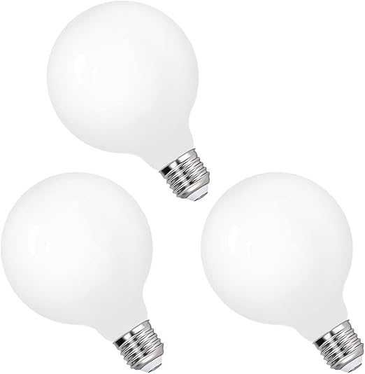 Duże Żarówki LED ENUOTEK E27 6W 680Lm G95 zimna biel 3 sztuki, 9,5 cm