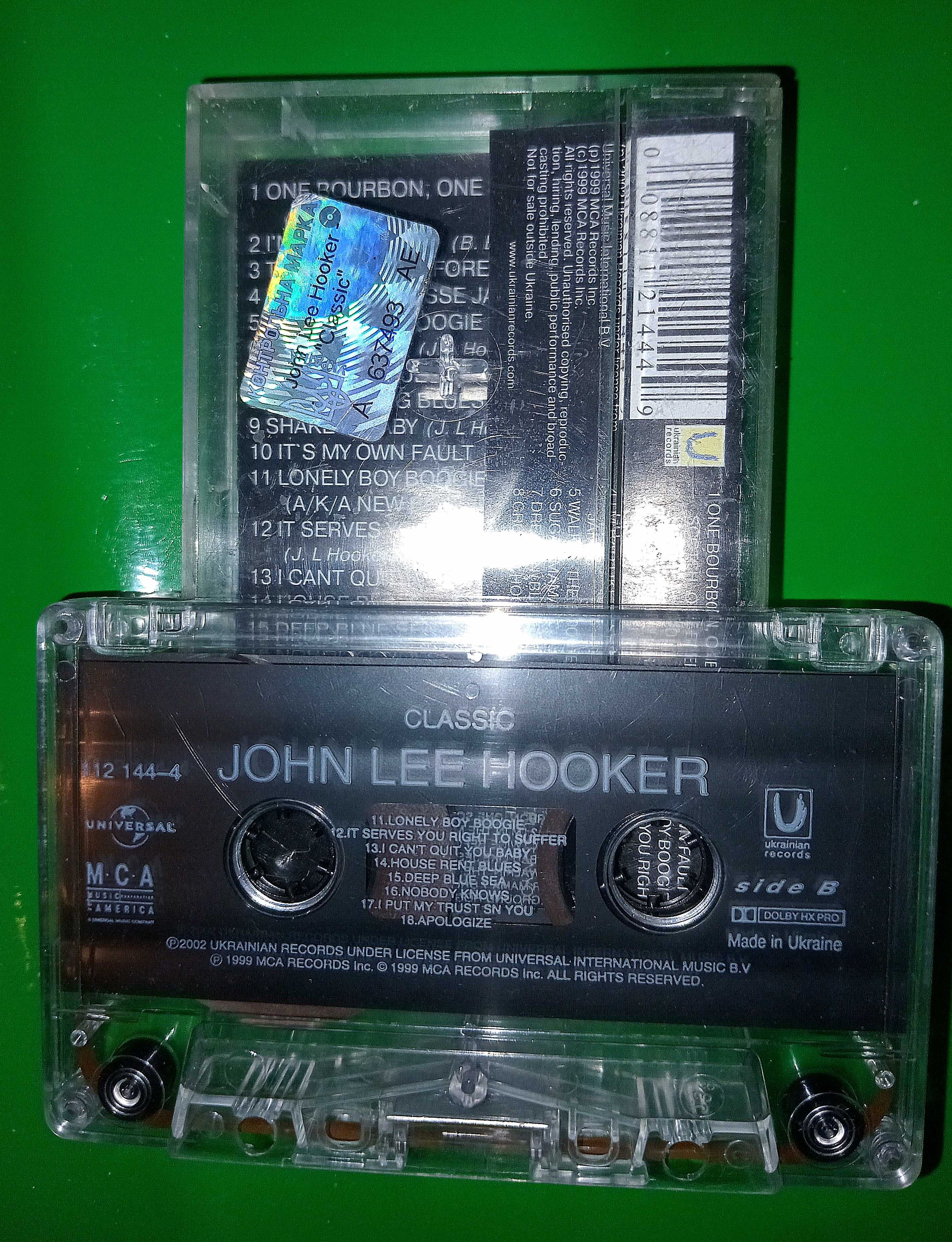 Аудиокассеты John Lee Hooker, Louis Daniel Armstrong /джаз, блюз