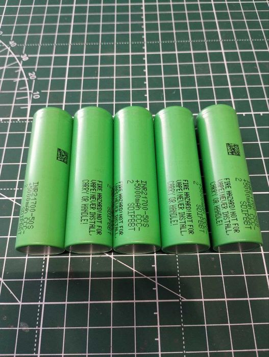 НОВІ 21700 Акумулятори Samsung 50S  5000mah 11mOm (2024-12)