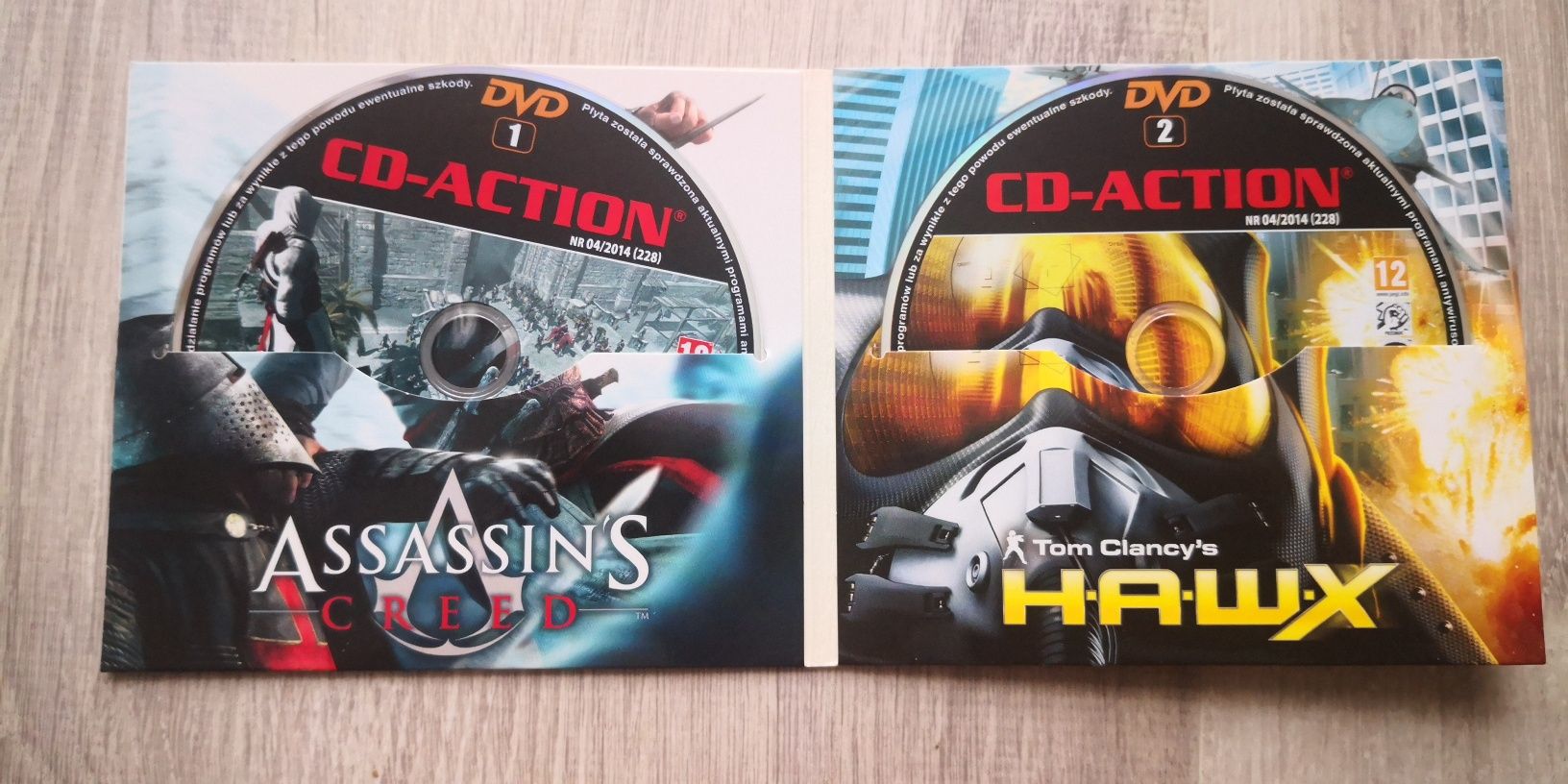 2 płyty DVD od CD-Action: Assasin's Creed, Tom Clancy's H.A.W.X, itd.