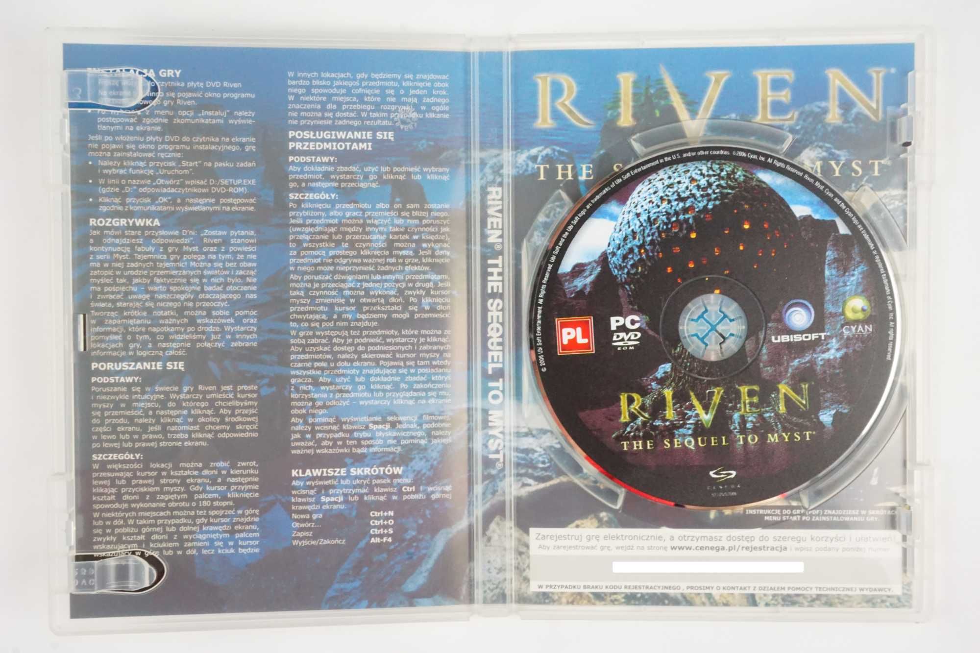 Riven The Sequel To Myst Gra Komputer Pudełko PC DVD 1997 Rok