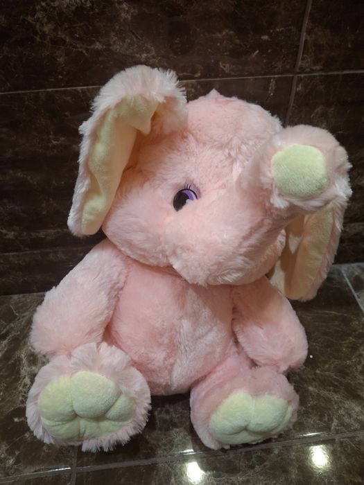 Розовий слоник мяка іграшка