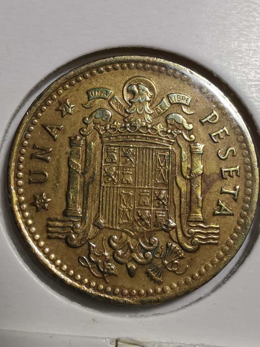 6x 1 peseta 1966r. -ciąg roczników 1970-75 - Hiszpania, super stany