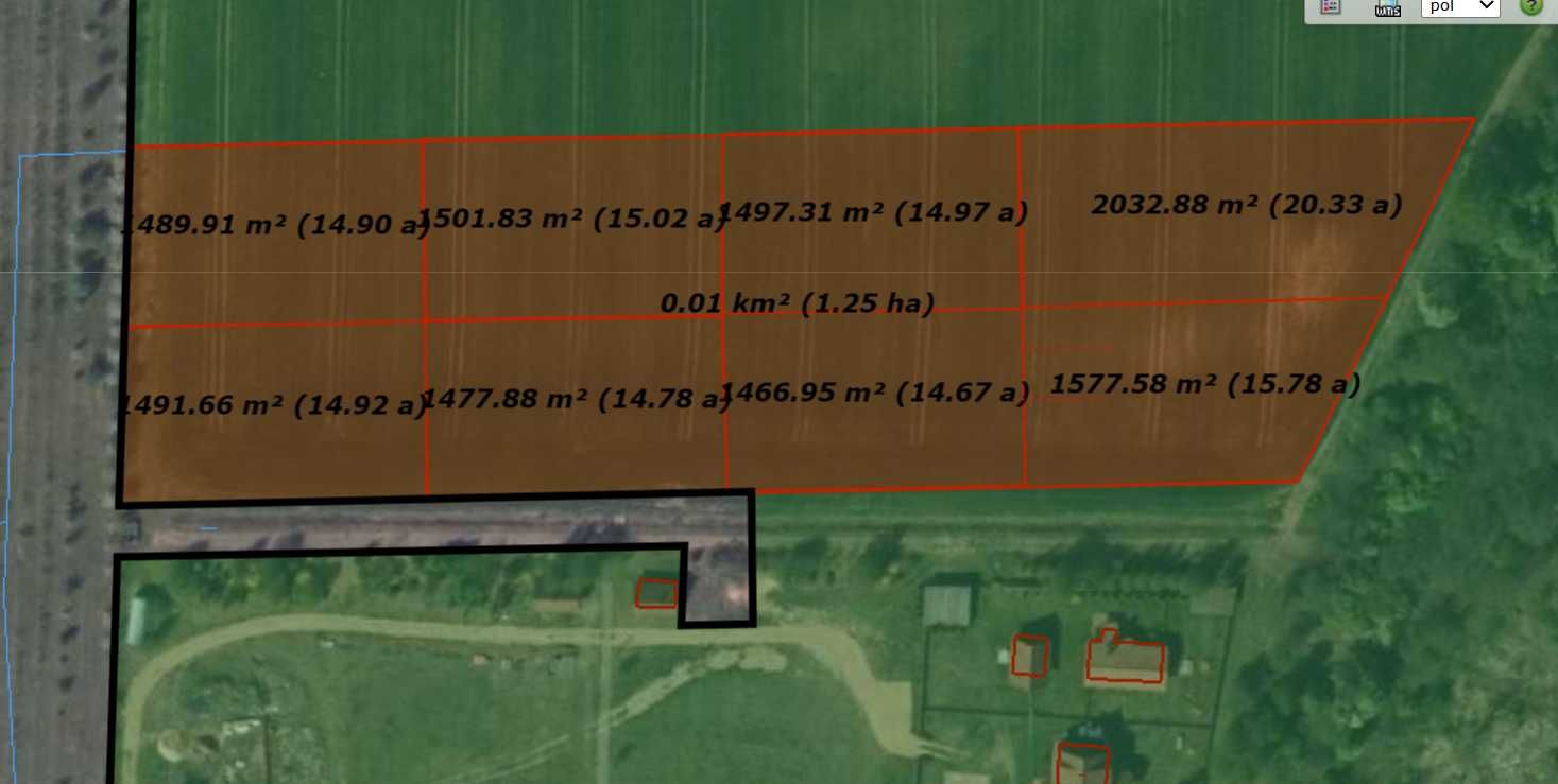 Działka z MPZP pod zabudowę UT 1500 m2, MAZURY